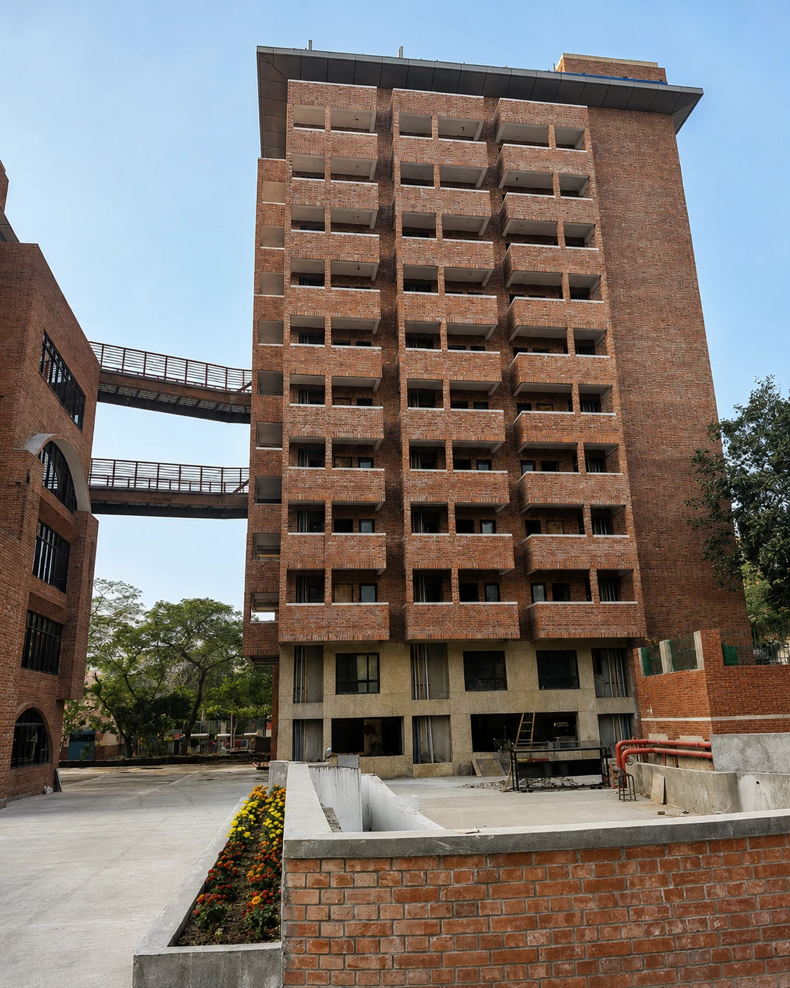 Bharati Vidyapeeth building and basement construction context